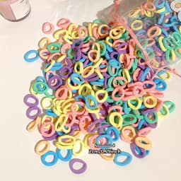 100 Pieces of Children's Cartoon Cute Rubber Bands for Girls to Tie Their Hair Without Damaging It Hair Ropes and Hair Ties.