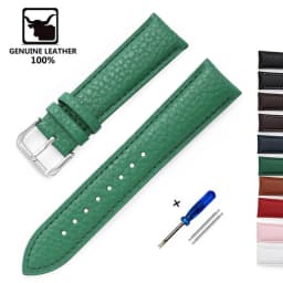 Litchi Pattern Calfskin Watch Band Bracelet 14mm 16mm 18mm 20mm 22mm Replacement Universal Bracelet Soft Watchbands