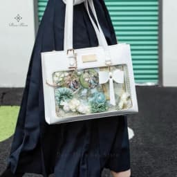 Women's Fashion Bow Ita Bag Fashion Tote Bag Sweet Girl Transparent Crossbody Bag Lolita Shoulder Bag DIY Display Badge Handbags
