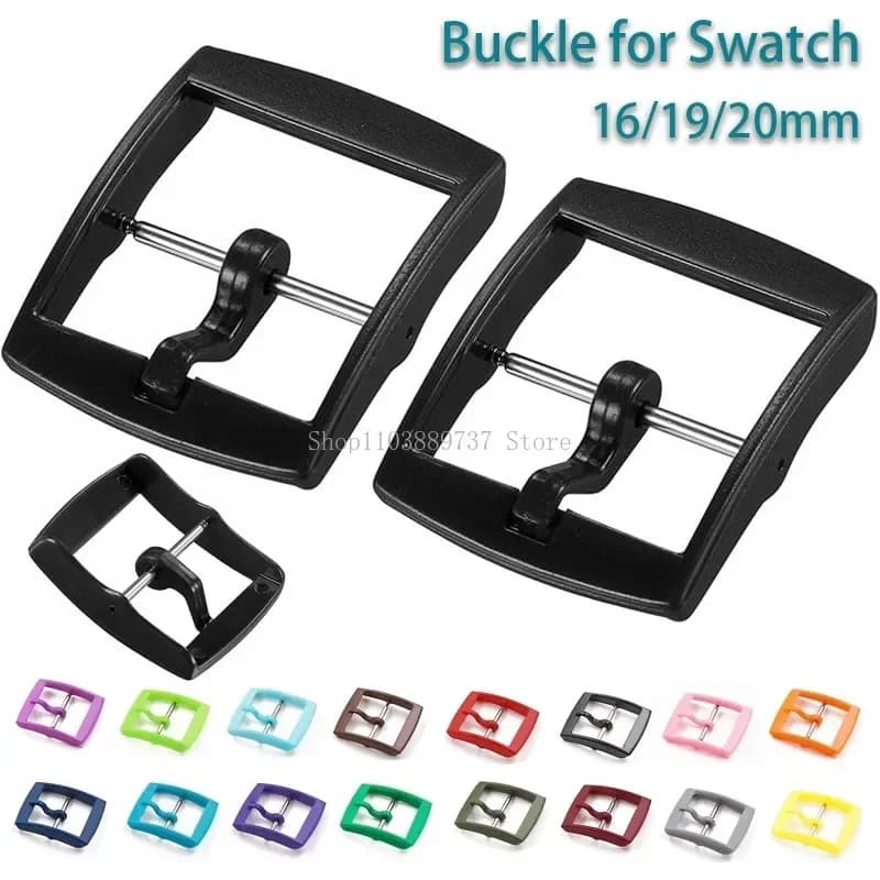 1pcs Plastic Watch Clasp for Swatch Strap 16mm 19mm 20mm Colorful Watch Band Pin Buckle Women Wen Watch Button Accessories
