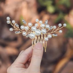 Handmade Pearls Hair Combs Crystal Rhinestone Hairbands Clips Wedding Hair Accessories For Women Bride Headbands