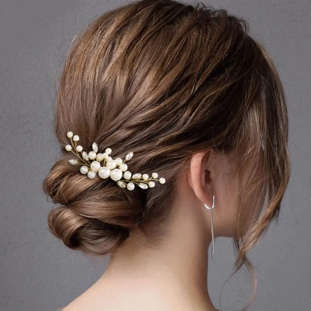 Handmade Pearls Hair Combs Crystal Rhinestone Hairbands Clips Wedding Hair Accessories For Women Bride Headbands