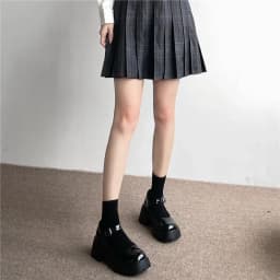Black White Long Socks Stockings Women JK Japan Style Solid Color Thigh High Stockings High School Girls Striped Knee High Socks