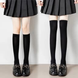 Black White Long Socks Stockings Women JK Japan Style Solid Color Thigh High Stockings High School Girls Striped Knee High Socks
