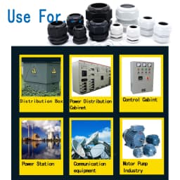 10PCS Waterproof Cable Gland M8 M12 M16 M20 M25 M32 M40 Black Plastic Seal Joint Nylon IP68 White Cable Fixing Nylon Connector