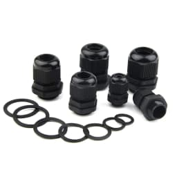 10PCS Waterproof Cable Gland M8 M12 M16 M20 M25 M32 M40 Black Plastic Seal Joint Nylon IP68 White Cable Fixing Nylon Connector