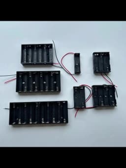 6 8 10AA 10 Slot AA Battery Holder AA Battery Box Case AA Battery Storage Case 9V 12V 15V Battery Case With Line DIY