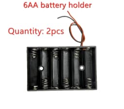 6 8 10AA 10 Slot AA Battery Holder AA Battery Box Case AA Battery Storage Case 9V 12V 15V Battery Case With Line DIY