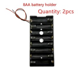 6 8 10AA 10 Slot AA Battery Holder AA Battery Box Case AA Battery Storage Case 9V 12V 15V Battery Case With Line DIY