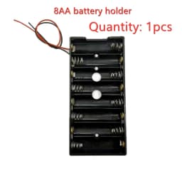 6 8 10AA 10 Slot AA Battery Holder AA Battery Box Case AA Battery Storage Case 9V 12V 15V Battery Case With Line DIY