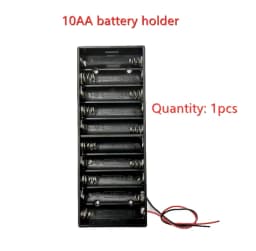 6 8 10AA 10 Slot AA Battery Holder AA Battery Box Case AA Battery Storage Case 9V 12V 15V Battery Case With Line DIY