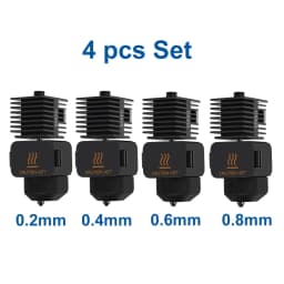 Hotend Kit For Bambu Lab A1/A1 Mini High Flow 0.2/0.4/0.6/0.8mm Hardened Steel Nozzle Quick Swap Hot End Assembly Replacement