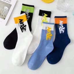 2/5/10 Pairs Neutral Spring Summer Mid Tube Socks Comfortable Breathable for Outdoor Sports in All Seasons Daily Business Wear