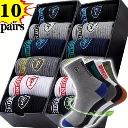 2/5/10 Pairs Neutral Spring Summer Mid Tube Socks Comfortable Breathable for Outdoor Sports in All Seasons Daily Business Wear