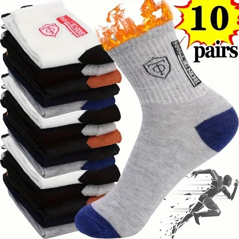 2/5/10 Pairs Neutral Spring Summer Mid Tube Socks Comfortable Breathable for Outdoor Sports in All Seasons Daily Business Wear