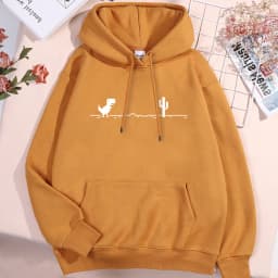 Network Malfunction Little Dinosaur Hoody Men Women New Thicken Pullover Hoodie Cute Pocket Sweatshirt Autumn Warm O-Nec Hoody