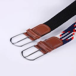 Unisex Elastic Fabric Woven Casual Women Pin Buckle Expandable Braided Stretch Canvas Stylish Leisure Belts for Men