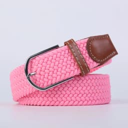 Unisex Elastic Fabric Woven Casual Women Pin Buckle Expandable Braided Stretch Canvas Stylish Leisure Belts for Men