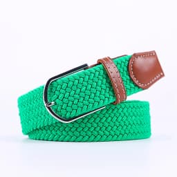 Unisex Elastic Fabric Woven Casual Women Pin Buckle Expandable Braided Stretch Canvas Stylish Leisure Belts for Men