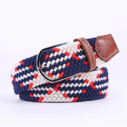 Unisex Elastic Fabric Woven Casual Women Pin Buckle Expandable Braided Stretch Canvas Stylish Leisure Belts for Men