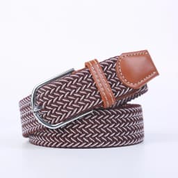 Unisex Elastic Fabric Woven Casual Women Pin Buckle Expandable Braided Stretch Canvas Stylish Leisure Belts for Men