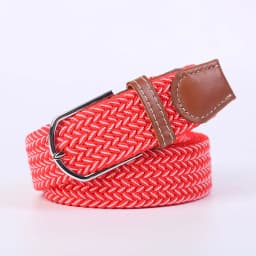 Unisex Elastic Fabric Woven Casual Women Pin Buckle Expandable Braided Stretch Canvas Stylish Leisure Belts for Men