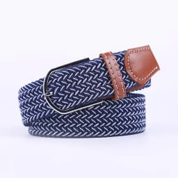 Unisex Elastic Fabric Woven Casual Women Pin Buckle Expandable Braided Stretch Canvas Stylish Leisure Belts for Men