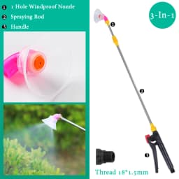 Retractable 0.45-0.8m Spraying Rod For Hand Pressure Sprayer Outdoor Garden Pesticide Spray Tree Watering Can Accessories