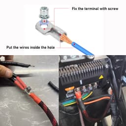 SC Type Wire Nose Terminal SC35 SC50 SC70 SC95 Bare Copper Battery Block Lugs Hole ID 6 8 10 12mm Crimp Wire Connectors