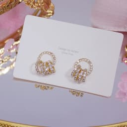 Korean Super Shining Buckle Circle Earrings for Women 14k Real Gold Elegant AAA Zirconia Stud Earring Birthday Gift Brincos