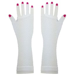 1Pair 80s 90s Short Fishnet Hand Gloves Short Gloves Punk Neon Fingerless Gloves Fancy Dress Accessory for Costume Party