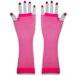 1Pair 80s 90s Short Fishnet Hand Gloves Short Gloves Punk Neon Fingerless Gloves Fancy Dress Accessory for Costume Party
