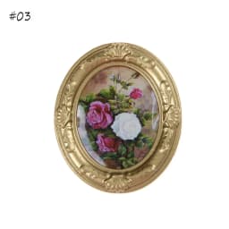 Mini Resin Wall Picture Dollhouse Ornament 1:12 Vintage Framed Photos Miniature Oil Painting Doll Accessories Kids Toys Supplies