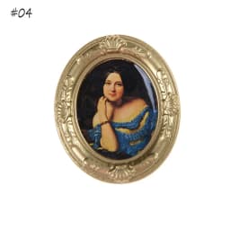 Mini Resin Wall Picture Dollhouse Ornament 1:12 Vintage Framed Photos Miniature Oil Painting Doll Accessories Kids Toys Supplies