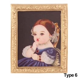 Mini Resin Wall Picture Dollhouse Ornament 1:12 Vintage Framed Photos Miniature Oil Painting Doll Accessories Kids Toys Supplies