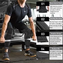 BraceTop Long Leg Compression Sleeves,Full Leg Sleeve Long Knee Brace Knee Support Protect Basketball,Football, Knee Pain Relief