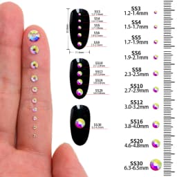 QIIY Top Quality Glass Flat Back Rhinestones Glitter Crystal AB Stones Glue On Strass Rhinestone for Nail Art Clothes Decoration