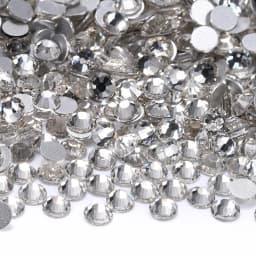 QIIY Top Quality Glass Flat Back Rhinestones Glitter Crystal AB Stones Glue On Strass Rhinestone for Nail Art Clothes Decoration