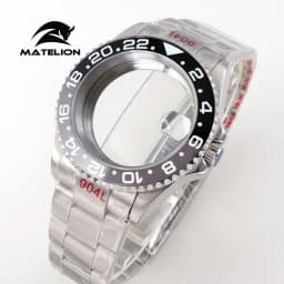 Matelion 20ATM Dive 40mm SUB Case Fit NH35 NH34 GMT ETA 2824 PT5000 Watch Case Steel Bracelet Sapphire 120 Clicks Sliding Buckle