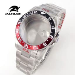 Matelion 20ATM Dive 40mm SUB Case Fit NH35 NH34 GMT ETA 2824 PT5000 Watch Case Steel Bracelet Sapphire 120 Clicks Sliding Buckle