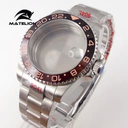 Matelion 20ATM Dive 40mm SUB Case Fit NH35 NH34 GMT ETA 2824 PT5000 Watch Case Steel Bracelet Sapphire 120 Clicks Sliding Buckle