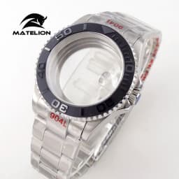 Matelion 20ATM Dive 40mm SUB Case Fit NH35 NH34 GMT ETA 2824 PT5000 Watch Case Steel Bracelet Sapphire 120 Clicks Sliding Buckle