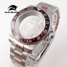 Matelion 20ATM Dive 40mm SUB Case Fit NH35 NH34 GMT ETA 2824 PT5000 Watch Case Steel Bracelet Sapphire 120 Clicks Sliding Buckle