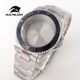 Matelion 20ATM Dive 40mm SUB Case Fit NH35 NH34 GMT ETA 2824 PT5000 Watch Case Steel Bracelet Sapphire 120 Clicks Sliding Buckle