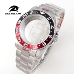 Matelion 20ATM Dive 40mm SUB Case Fit NH35 NH34 GMT ETA 2824 PT5000 Watch Case Steel Bracelet Sapphire 120 Clicks Sliding Buckle
