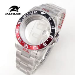 Matelion 20ATM Dive 40mm SUB Case Fit NH35 NH34 GMT ETA 2824 PT5000 Watch Case Steel Bracelet Sapphire 120 Clicks Sliding Buckle