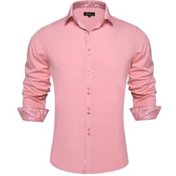 Men's Polyester Cotton Solid Black Shirts Long Sleeve Blue Paisley Patchwork Social Casual Dress Shirt Elegant Men Clothing