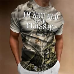 Motorcycle T-shirt Men 3D Print Short Sleeve Vintage Classics TShirt For Mens Street Ride Biker Shirts Tops Oversized Tee Shirt