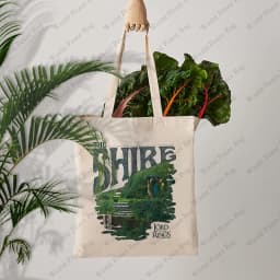 1 pc The Lord of The Rings pattern Tote Bag Canvas Shoulder Bag For Travel Daily Commute Women's Reusable Shopping Bag