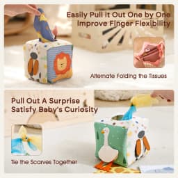 Montessori Toys Magic Cotton Animal Tissue Box Kids Finger Exercise Busy Board Toys Baby Educational Activity Sensory Game Gifts